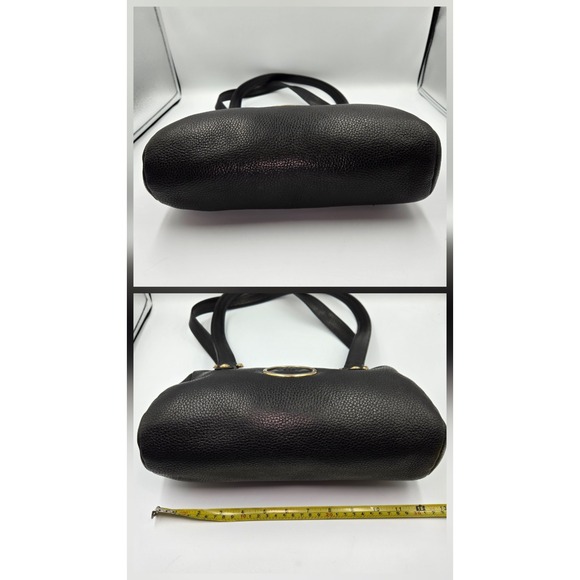 Gianni Versace  Vintage Black Pebbled Leather Medusa Shoulder Bag Gold Hardware - Picture 7 of 12